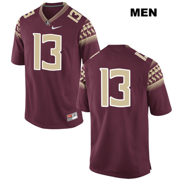 Men's NCAA Nike Florida State Seminoles #13 James Blackman College No Name Red Stitched Authentic Football Jersey LUM6269ME
